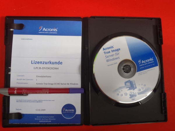 Acronis True Image Echo für Windows Server DVD m. Lizenz Software backup